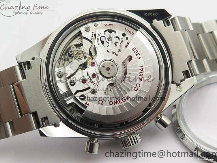 0718 Speedmaster ’57 Co-Axial OMF 1:1 Best Edition White Dial RG Markers On SS Bracelet A Elegant 8144